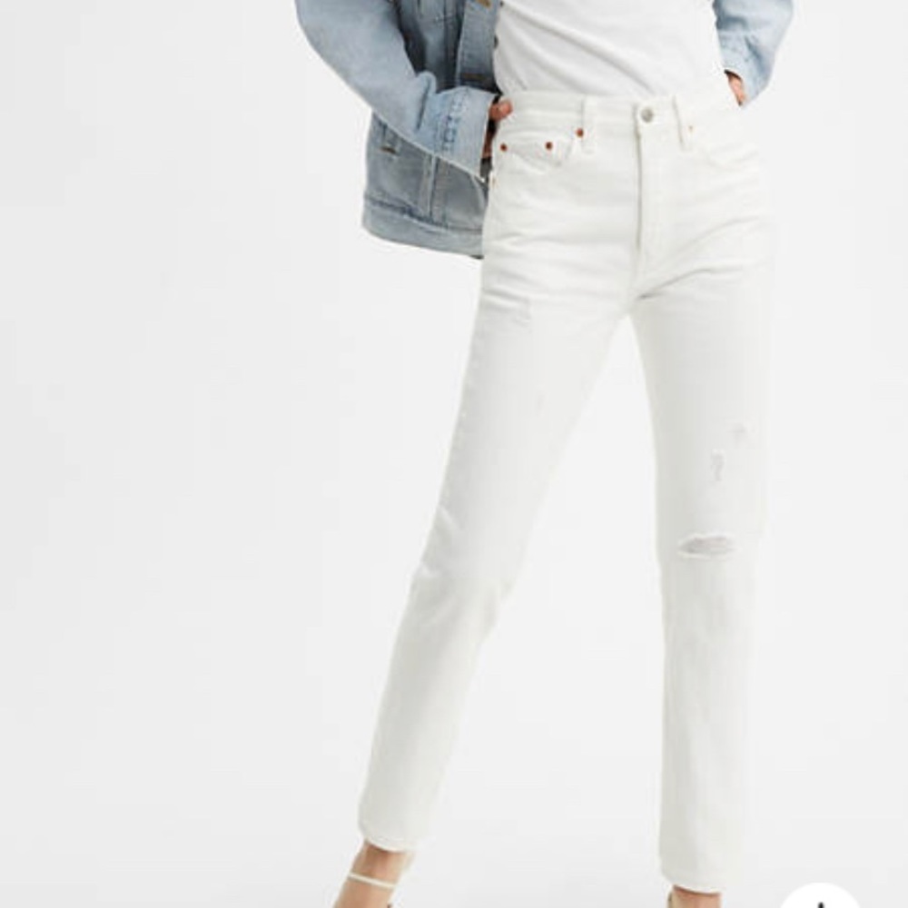 Levi’s White 501 Skinny Jeans